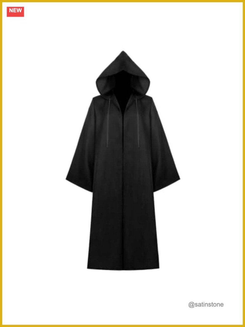 Adult Hooded Robe Costume Medieval Cloak Polyester Cosplay Knight Cape